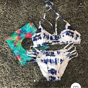 (SOLD) Blue and white bikini